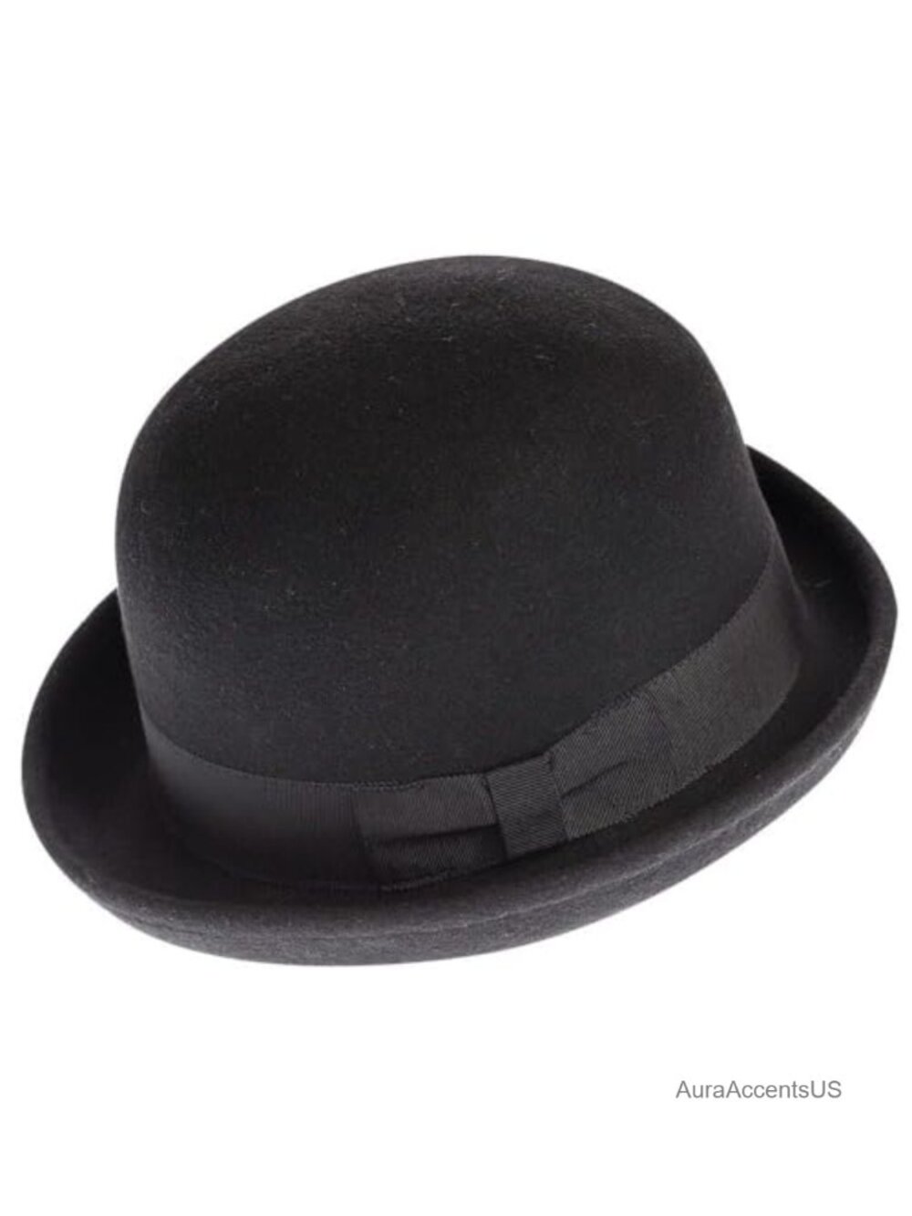 Wool Bowler Derby Hat Rolled Brim Fedora Unisex M 56-58cm
